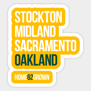 "Homegrown Series" Oakland: Doo (Gold) Sticker